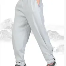 Унисекс Лето и весна рами и хлопок зеленый буддизм дзен легли брюки для медитации боевых искусств Кунг блумеры для кунг-фу форма для боевых искусств брюки