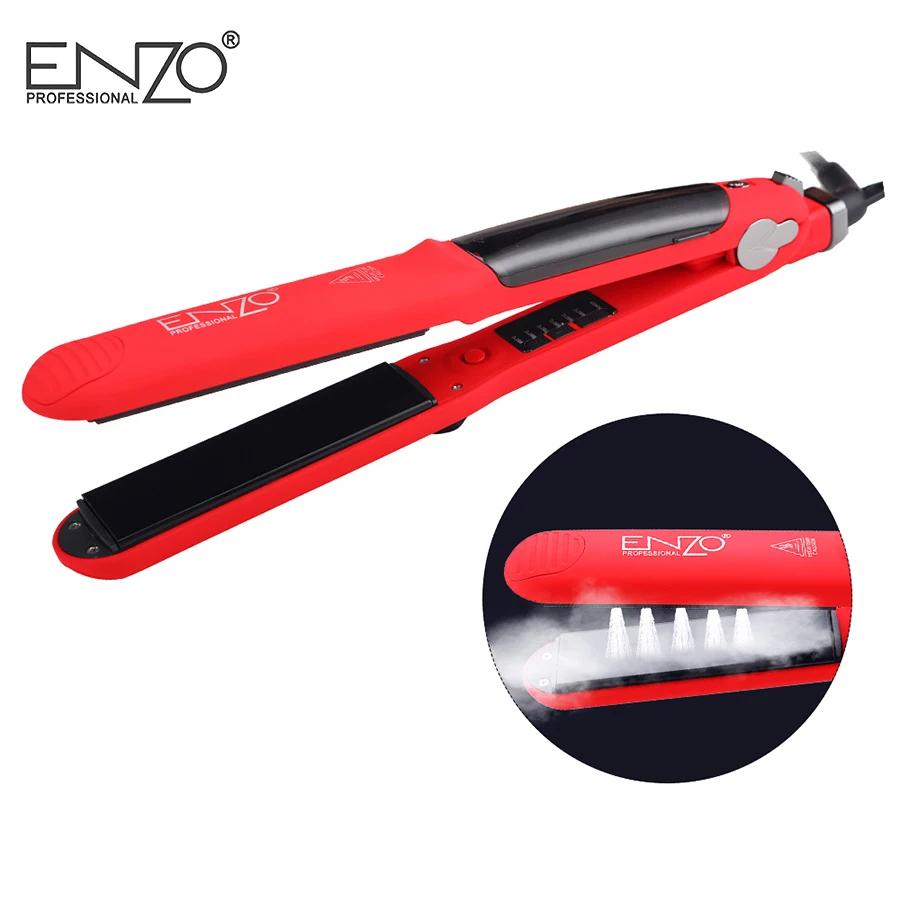 

Steam Function Flat Iron Tourmaline Ceramic Vapor Professional Hair Straightener with Argan Oil Infusion Straightening Irons