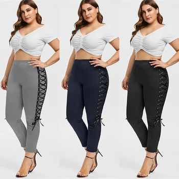 

Women's Slim Leggings Sport Fitness High Waist Legins Elastic Pants Lady Skinny Pants Plus Size XL-4XL
