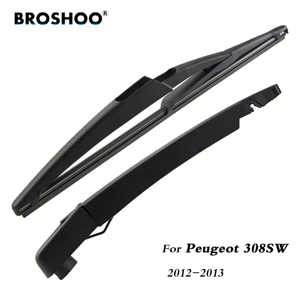 BROSHOO Car Rear Wiper Blade Blades Back Windscreen Wiper Arm For Peugeot 308SW Hatchback (2012