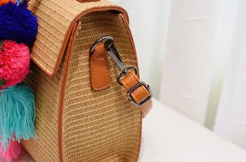 WDPOLO кружка термос с соломкой пляжная сумка шикарный тканые Соломенные Сумочки
