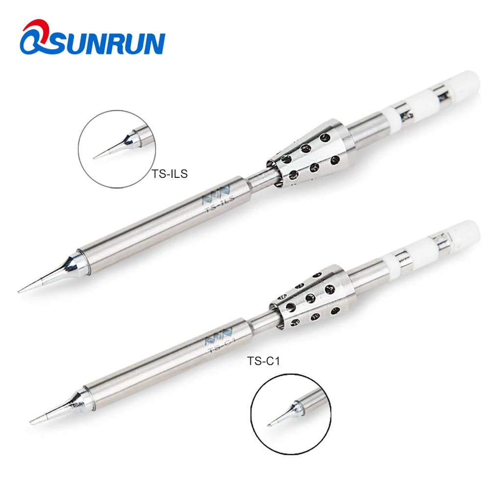 

QSUNRUN TS-C1/ILS Soldering Iron Tip Replacement For TS100 Digital OLED Programmable Portable Pen-Type Soldering Iron Kit