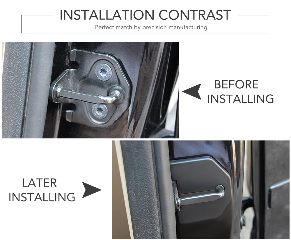 ABS Car Door Lock Cover car door lock cover car door lock stickers Door Protecting Covers Sticker For Ford Focus 2 MK2 2005-2013 Accessories 20Pcs/Set