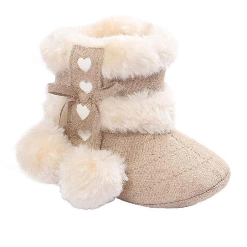 

Baby Toddler Infant Girls Snow Boots Soft Sole Prewalker Crib Shoes (0~6 Month Length:4.3inch US:2.5)