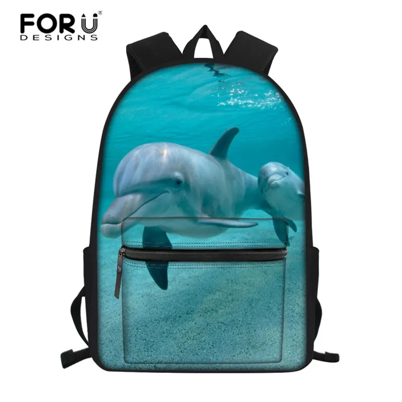 FORUDESIGNS/Для девочек дети студент школьная сумка Лошадь с принтом акулы высокого Ёмкость рюкзак женский дорожный сумка для ноутбука ранцы - Цвет: Z3072Z58