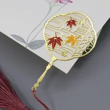 1 шт. кленовый лист металла искусство с бахромой креативный латунный искусство свежая Подарочная Закладка для книги осенний кленовый лист элегантные закладки