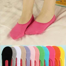 Модные женские короткие носки тапочки из бамбукового волокна, однотонные, яркие цвета, с закрытым носком, невидимые нескользящие носки-лодочки, летние женские носки