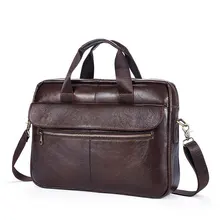 Мужская повседневная сумка-портфель из натуральной кожи, сумка для ноутбука, сумка-мессенджер из воловьей кожи, деловая Компьютерная сумка, мужская дорожная сумка