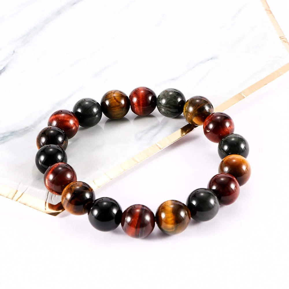 

1Pc Natural Stone Bracelet 10mm Tiger Eye Love Famous Brand Elegant Collar Gifts Buddha Bangles Trendy for Women Men Jewelry