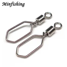 Minfishing 25 шт. шарикоподшипниковые Вертлюги с квадратной защелкой MS+ FX роликовые Вертлюги соединение рыболовного крючка шарнир для рыбалки