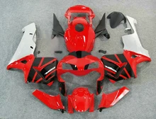 Литья под давлением обтекателя боди-кит для Honda CBR600RR 03 04 красный белый черный мотоцикл обтекатели комплект CBR600RR 2003 2004 LY81