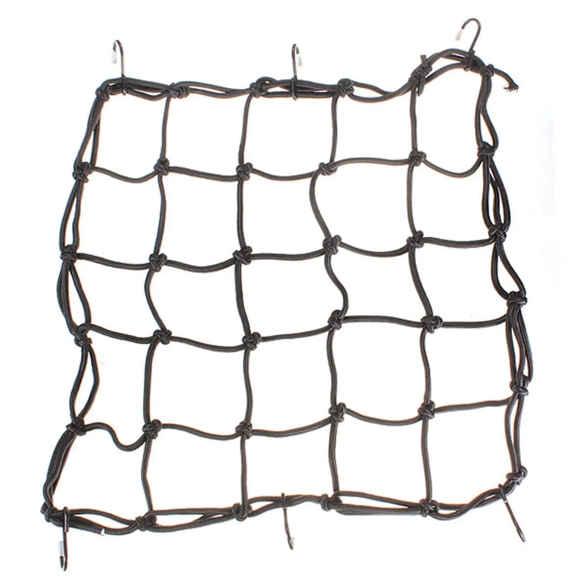 

6 Hooks Black Motorcycle Motorbike Bike Cargo Luggage Bungee Cord Net 40x40cm
