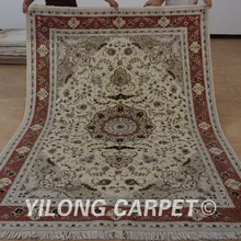 Yilong 6'x9' Восточный шерстяной Шелковый персидский ковер ручной работы изысканный Традиционный персидский шерстяной ковер(1455