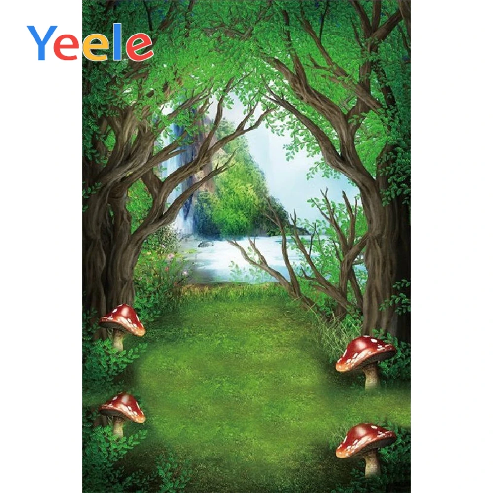 

Yeele Fairy Tale Forest Photography Backdrops Children Backgrounds Photo Studio Mushrooms Elves Flowers Photo Background Scenery