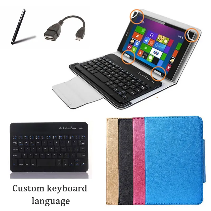 

Wireless Bluetooth Keyboard Case Stand Cover For Acer Iconia Tab 8 W W1-810 Tablet Keybaord Language Custom + Free Gifts