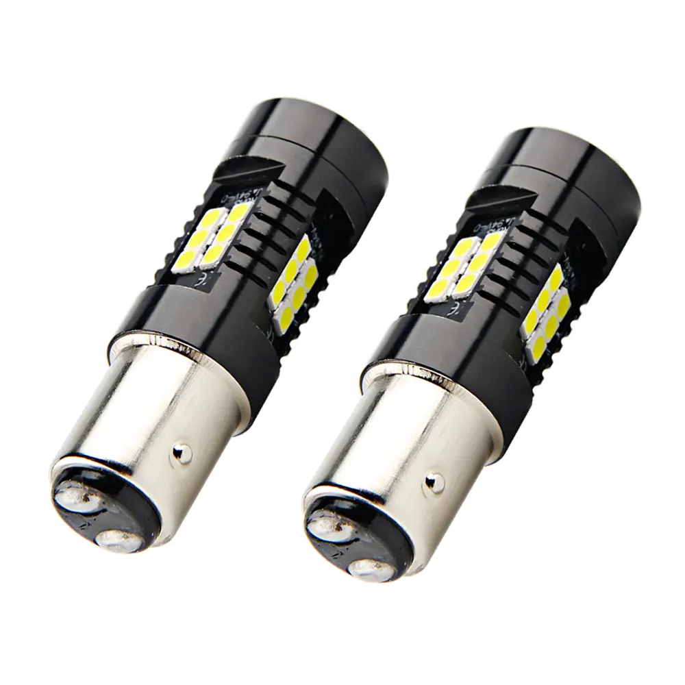 Goede 2 stks S25 1157 BAY15D 21 LED 3030 SMD P21 5 w 2057 7528 Auto Tail Led Parkeergelegenheid Reverse lampen Remlichten DC 12 v 24 v Wit Rood Amber