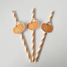 Мини счастливый год Защита окружающей среды Новинка бумажная Тыква Хэллоуин бумажная Соломка для домашнее украшение на Хэллоуин