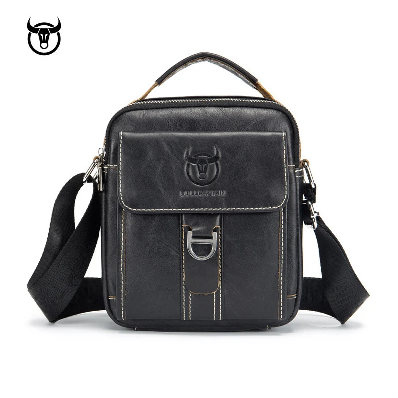 US $20.96 Mens Leather Vintage Shoulder Messenger Bag Male Casual Multifunction Small Crossbody Flap Hangbag Man Messenger Bags