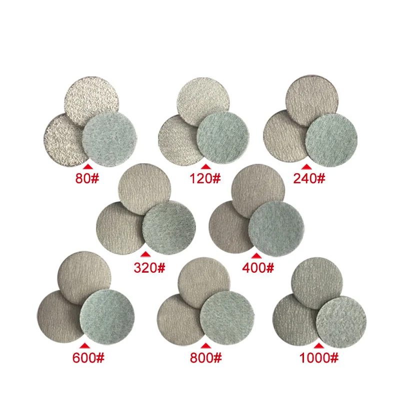 200PCS Dry Sandpaper Hook and Loop Sanding Discs 1Inch 25mm 60 to 1000 Grit for Polishing Grinding Power Tools Accessories