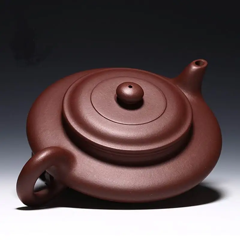 Free shipping flat purple clay teapot in Teapots from Home & Garden on