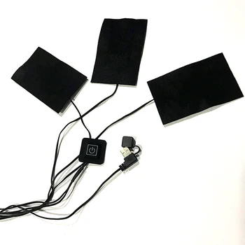 

HOT Safe Portable Heating Warmer Pad USB Charged Warm Paste Pads Waterproof Carbon Fiber Heating Plate for Vest Jacket Cloth
