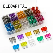 Стандарт 100 шт. Авто Автомобильные Лодка Грузовик лезвие предохранителей ассортимент 2A 3A 5A 7.5A 10A 15A 20A 25A 30A 35A