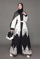 2019 Турция мусульманское платье Открыть абайя платье Размер S-5XL