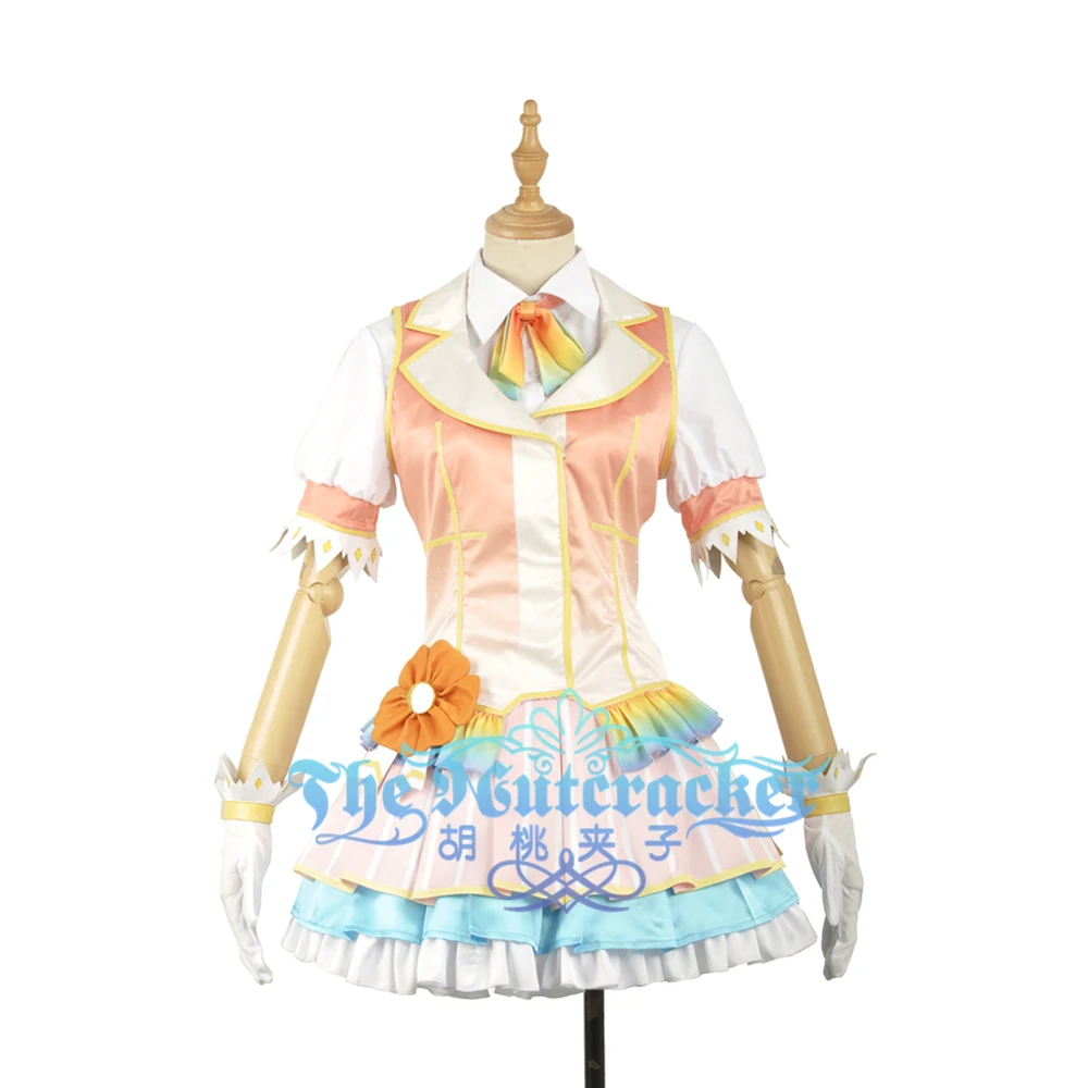 

Takami Chika Idol Awakening Cosplay Costume LoveLive!SunShine!! MF Activity Cards Mijyuku DREAMER Custom Short Sleeve Dress