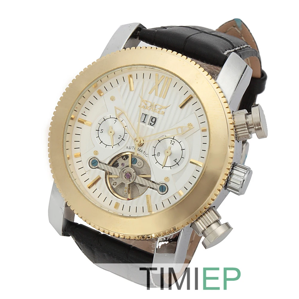 

Fashion Real Sub Dial Mens Tourbillon Automatic Mechanical Gold Plated Case Men's Sports Watch