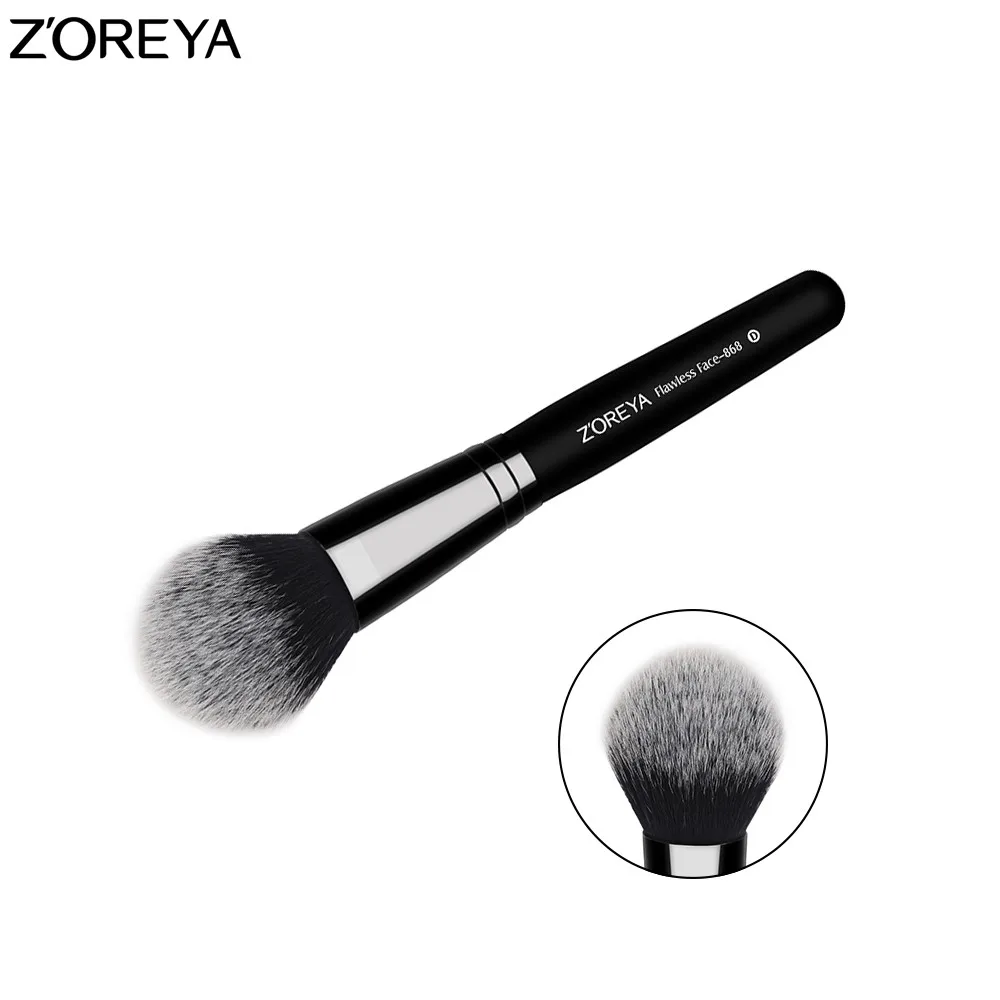

ZOREYA Brand Make Up Brush Soft Powder Brush For Face Cosmetic Tool With Elegant Matt Black Handle 2018 New Arrival