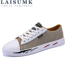 2019 LAISUMK High Quality Mens Canvas Shoes Casual Lace Up Shoes Men Flats Fashion Breathable Zapatillas Hombre Casual Shoes 2019 LAISUMK High Quality Mens Canvas Shoes Casual Lace Up Shoes Men Flats Fashion Breathable Zapatillas Hombre Casual Shoes