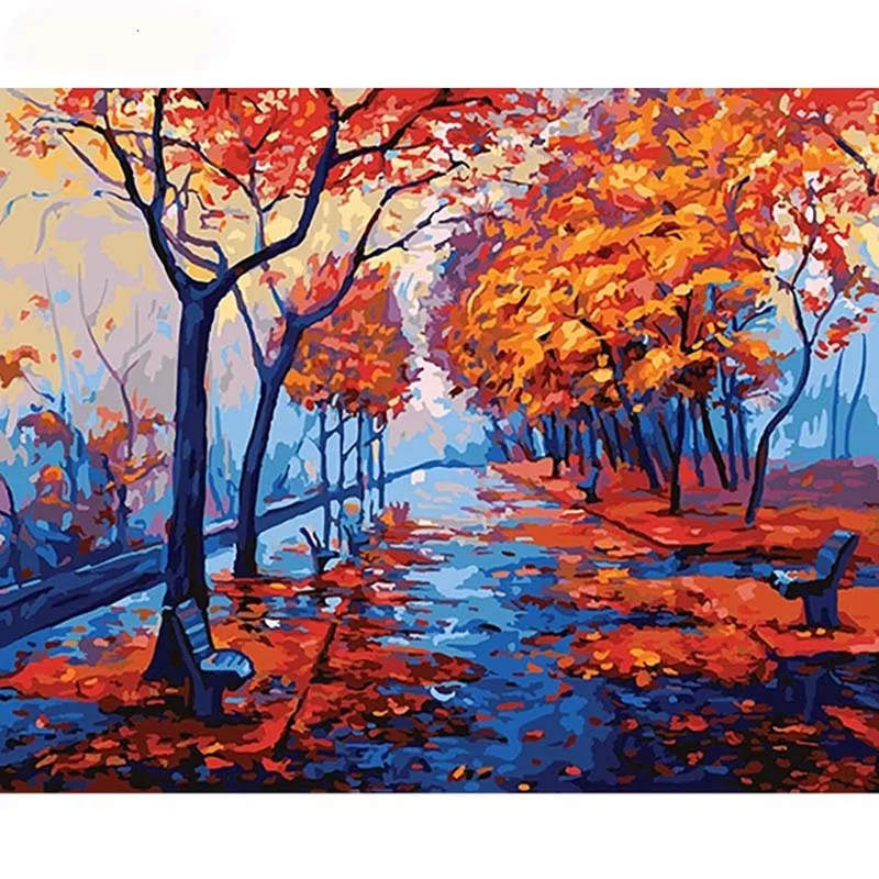 DEYI-paintings-on-the-wall-40-50cm-Hand-Oil-Painting-Park-In-The-Rain-Decorative-Linen.jpg_640x640