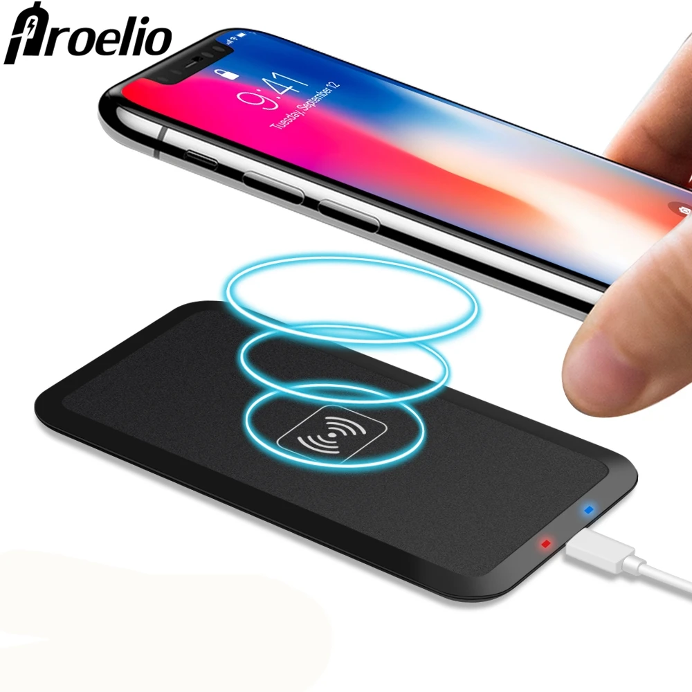Proelio Qi Wireless Charger For Samsung S9 S8 Plus iphone XS Max Wireless Charger Receiver Fast Charging Mobile Phone Chargers Proelio Qi Wireless Charger For Samsung S9 S8 Plus iphone XS Max Wireless Charger Receiver Fast Charging Mobile Phone Chargers