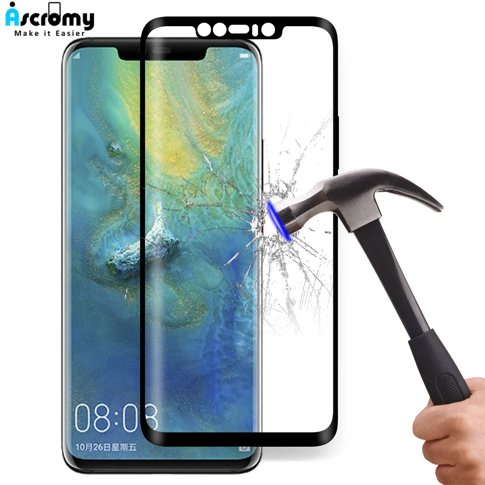 Ascromy 3D изогнутая защитная пленка из закаленного стекла для Huawei Mate 20 Pro Mate20 Lite Verre