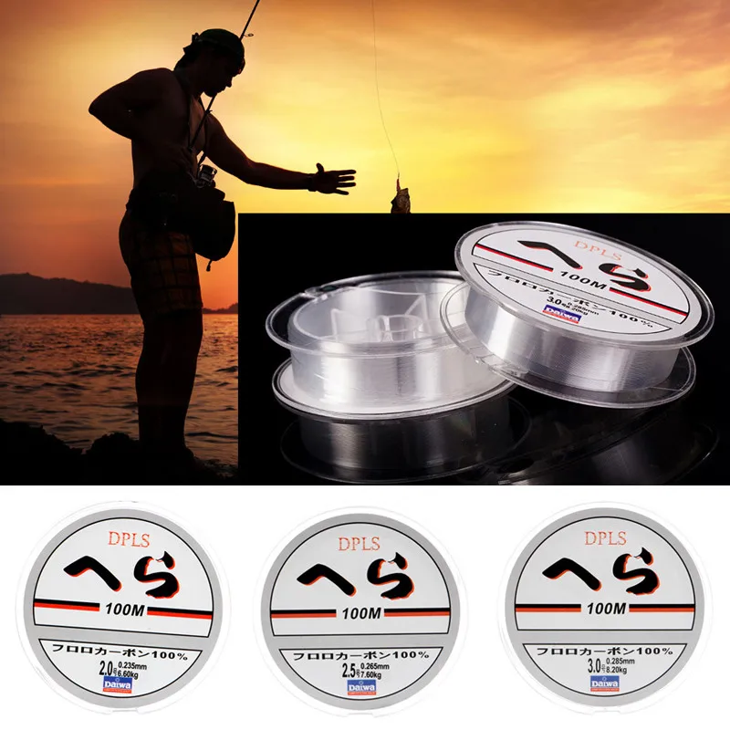 

Super Strong 100m Nylon Fishing Line Transparent Fluorocarbon Fishing Line Fishing Tackle