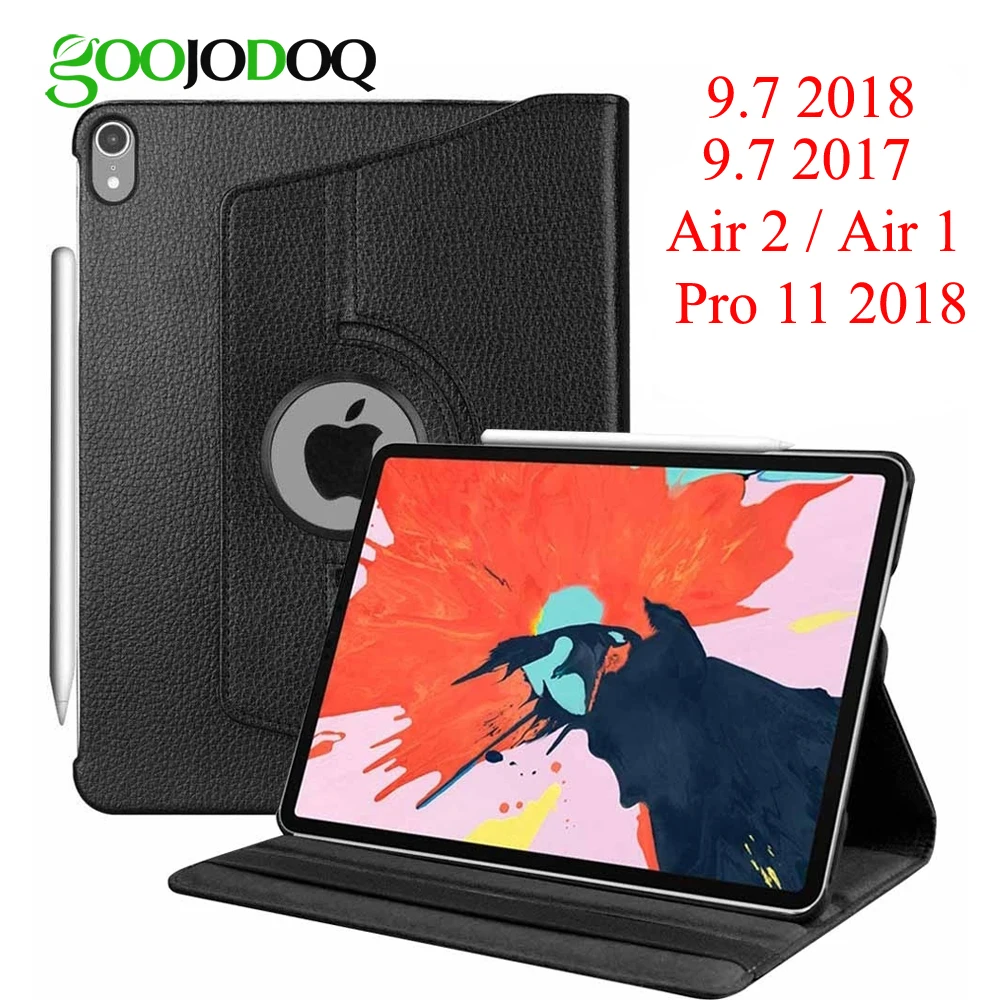 Для Apple iPad 2018 Pro 11 9 7 Air 2 1 чехол Funda 360 градусов вращающийся PU кожаный смарт-чехол для