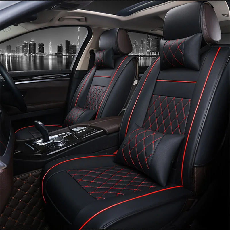 Online Fundas universales de asiento de cuero PU para Toyota Corolla Camry Rav4 audis Prius Yalis Avensis SUV accesorios de coche