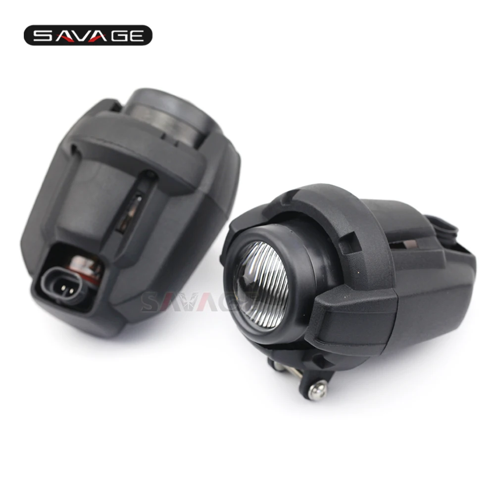Ceny Uniwersalna jazda Aux światła dla bmw DUCATI KAWASAKI HONDA KTM SUZUKI TRIUMPH przednia głowica światła wodoodporna lampa przeciwmgielna motocykla