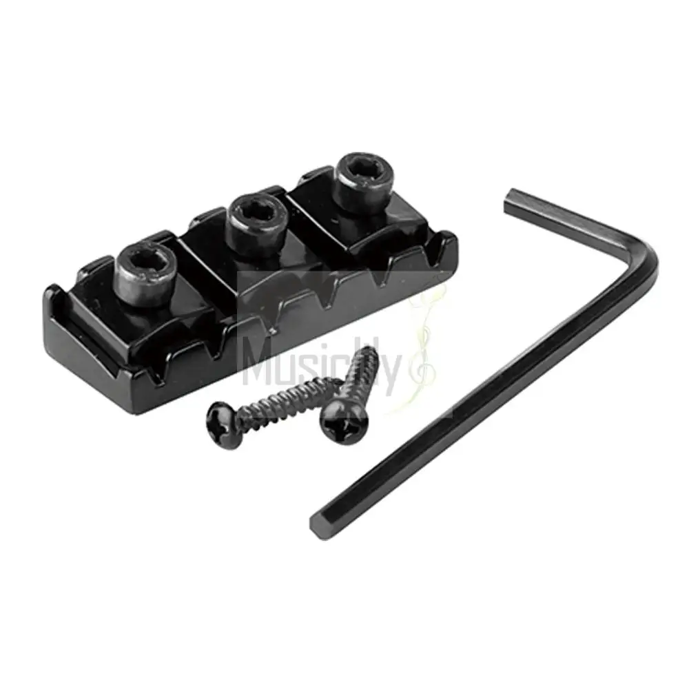 Black 43mm Metal Electric Guitar Tremolo Bridge String Lock Locking Nut