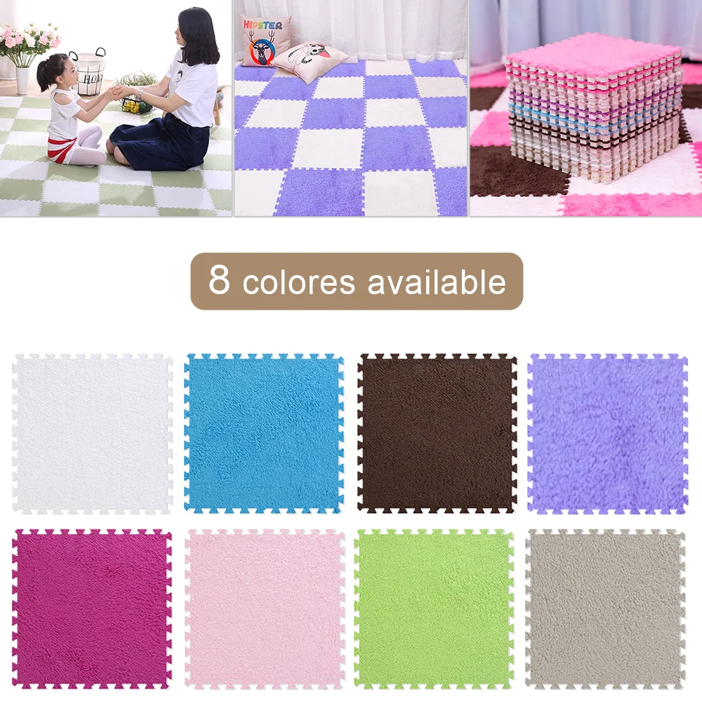 

Junejour Kid's Puzzle Exercise Play Mat With EVA Foam Interlocking Tiles Children Soft Developing Crawling Play Game Mat