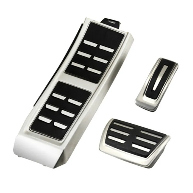 Stainless Steel Foot Rest Fuel Brake Pedal Plate Set For Audi A4 S4 A5