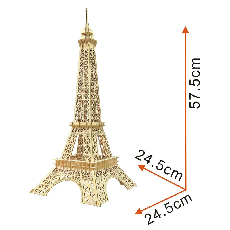 DIY 3D Эйфелева башня деревянные пазлы лазерная гравировка Safe сборки конструктор Набор игрушек для детей, подростков и взрослых
