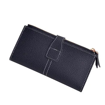 

Mara's Dream 2018 Luxury Women Wallet PU Leather Long Solid Zipper Wallet Money Bag Coin Purse Long Female Credit Card Holder