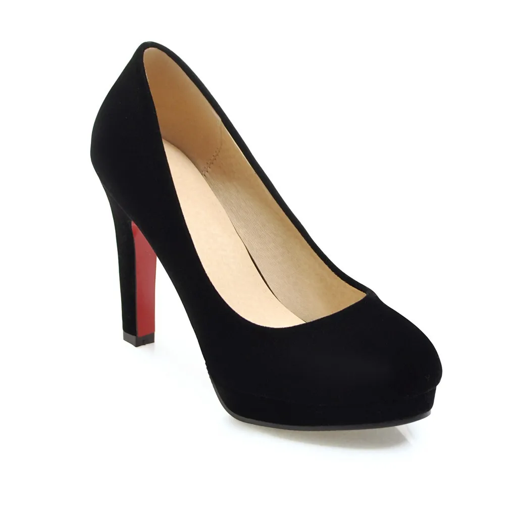 Automne Nouvelle 32 Printemps De Étanche rouge Stiletto La Bouche 43 Plate Avec Noir Super Et Mode Peu Chaussures Mariée Haute 1837 Taille Code forme Profonde CE5q5