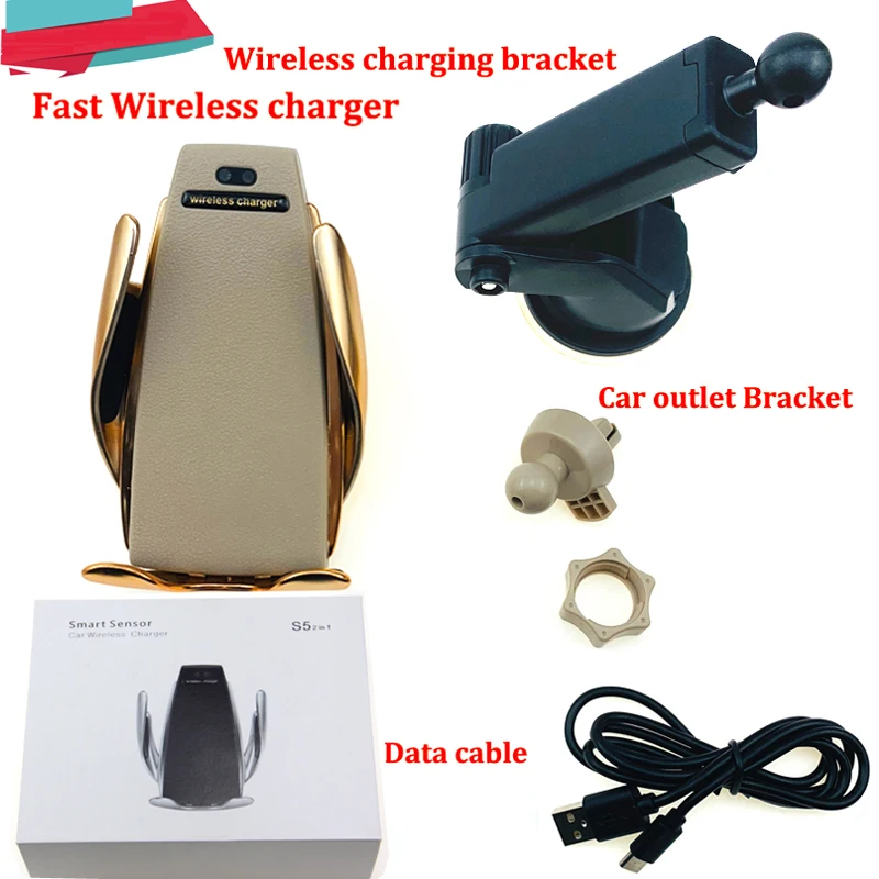 

Qi Wireless Charger Car Infrared Sensor Automatic Clip for Samsung S10 S8 S9 iPhone X Xs Max 8 Plus Wireless 10W Fast Charging