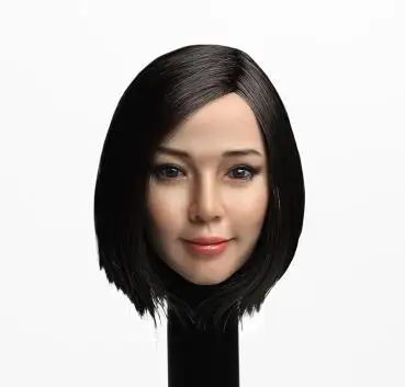 Escultura com Cabelo para 12in Super Pato Cabeça Esculpir 1 - 6 Escala Asiática Fêmea Tbleague Phicen Jiaoul Boneca Brinquedo Sdh010 4 Figuras de ação