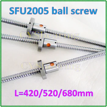 

3 RM2005 - 420 / 520/ 680 mm guide Ball screw & 3 RM2005 ballscrew Single nut