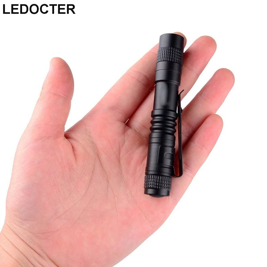 Goedkoop Draagbare Kleine Mini Aluminium LED Zaklamp 3 w Riem Clip Pen Licht Tactische Zaklamp Beste Tools voor Camping Wandelen jacht
