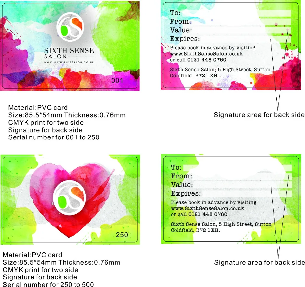 salon card