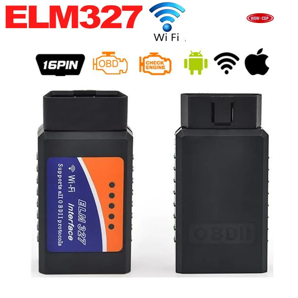 

2017 Quality A+ELM327 Wifi Scanner Auto OBD2 Diagnostic Tool ELM 327 WIFI OBDII Scanner Wireless For Both Android/ IOS